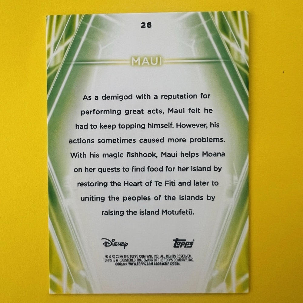 2026 Topps Disney Neon Maui #26‎ Disney Base - Picture 3 of 3